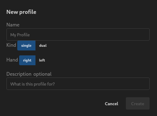 New Profile Prompt